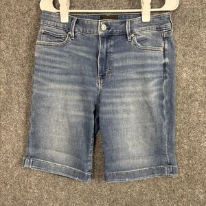 White House Black Market Bermuda Shorts Womens Size 6 Blue Everyday Soft